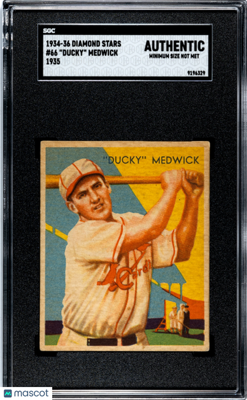 1934 Diamond Stars Ducky Medwick #66 1935 SGC A