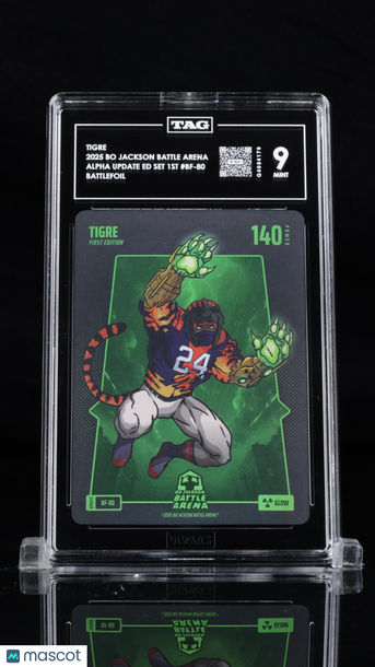 2025 Bo Jackson Battle Arena Tigre #BF-80 Battlefoil Glow TAG 9