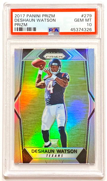2017 Panini Prizm Deshaun Watson #279 Silver Prizm Rookie PSA 10