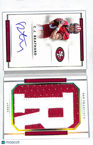 2018 Panini National Treasures C.J. Beathard #RJB-CJ Patch