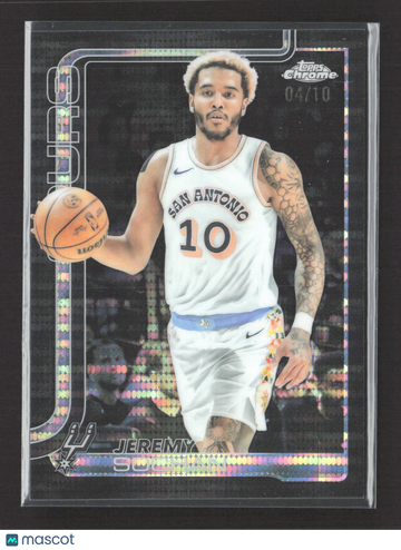 2025 Topps Chrome Jeremy Sochan #239 Black Pulsar /10
