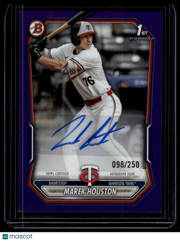 2026 Bowman Marek Houston #BPA-MH Prospect Autographs Purple SN AU