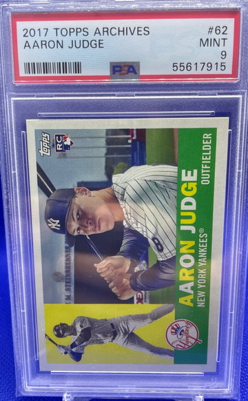 2017 Topps Archives 62 Aaron Judge PSA 9 Mint RC New York Yankees Rookie