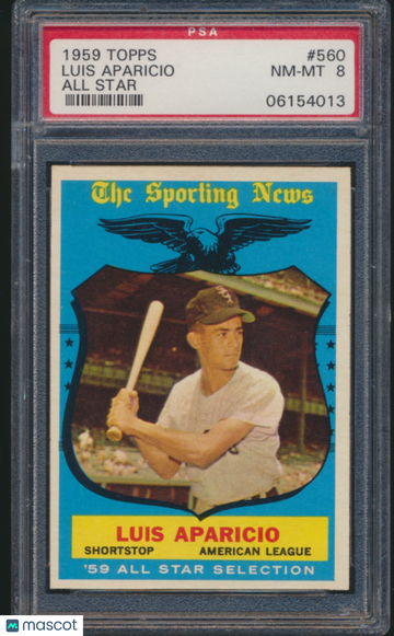 1959 Topps Luis Aparicio #560 All Star PSA 8