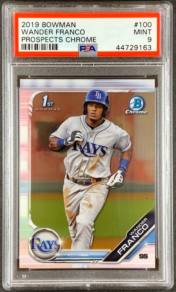 Wander Franco 1st Bowman Bowman Chrome 2019 Bowman #100 Mint 9
