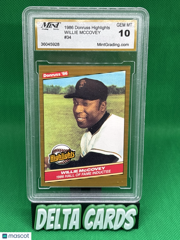 1986 Donruss Highlights Willie McCovey #34 Mint 10