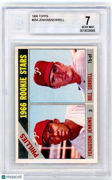 1966 Topps Bill Sorrell Fergie Jenkins Rookie Stars #254 BVG 7 /Fergie Rookie