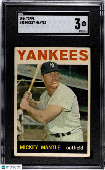 1964 Topps Mickey Mantle #50 SGC 3