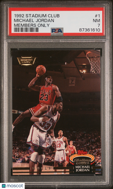 1992 Stadium Club Michael Jordan #1 PSA 7 - Members Only - Bulls