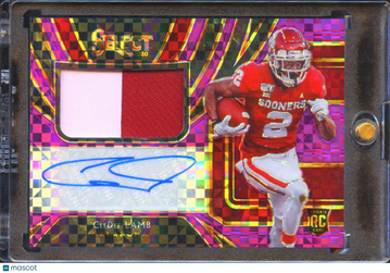 2020 Panini Chronicles Draft Picks Select Prizm CeeDee Lamb #4 Pink Checkerboard /25 Patch
