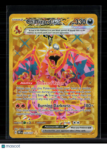 2023 Obsidian Flames Charizard EX Holo Secret Rare HR #228/197
