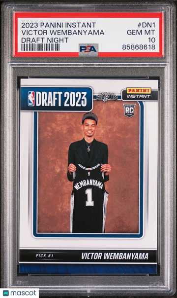 2023-24 Panini Instant Victor Wembanyama #DN-1 Draft Night RC Rookie PSA 10