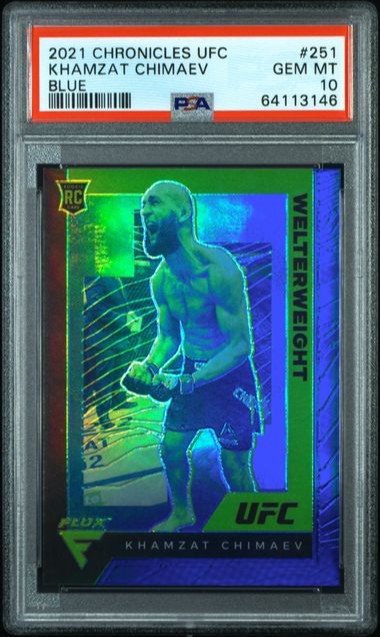 KHAMZAT CHIMAEV BLUE FLUX ROOKIE PSA 10