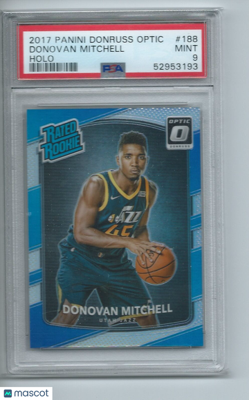 2017 Panini Donruss Optic Donovan Mitchell #188 Holo PSA 9