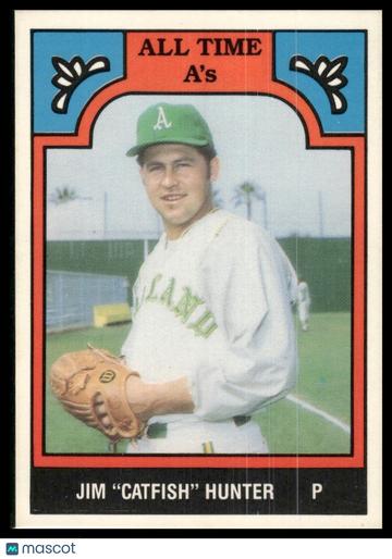 1986 TCMA All-Time Oakland Athletics - Color Jim "Catfish" Hunter #9-ATH