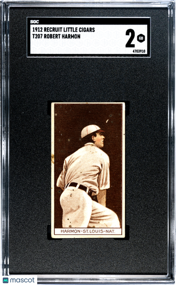 1912 Recruit Little Cigars (T207) Robert Harmon SGC 2
