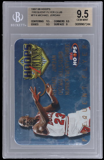 1997 Hoops Michael Jordan Frequent Flyer Club BGS 9.5