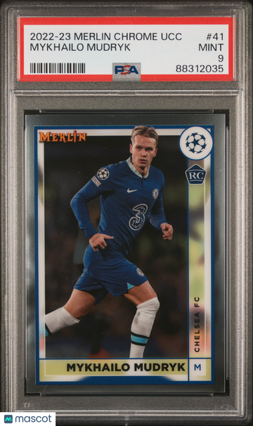 2022-23 Topps Merlin Chrome UEFA Club Competitions Mykhailo Mudryk #41 PSA 9