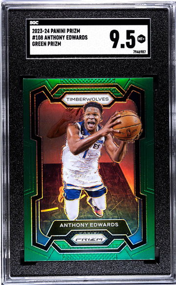 2023-24 Panini Prizm #108 Anthony Edwards Green Prizm SGC 9.5