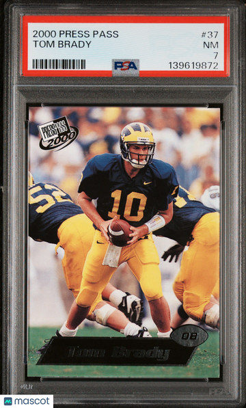2000 Press Pass Tom Brady #37 PSA 7