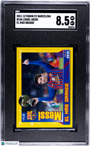 2011 Panini Fc Barcelona Lionel Messi #144 Mas Grande SGC 8.5