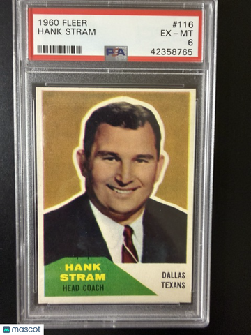 1960 Fleer Hank Stram #116 PSA 6