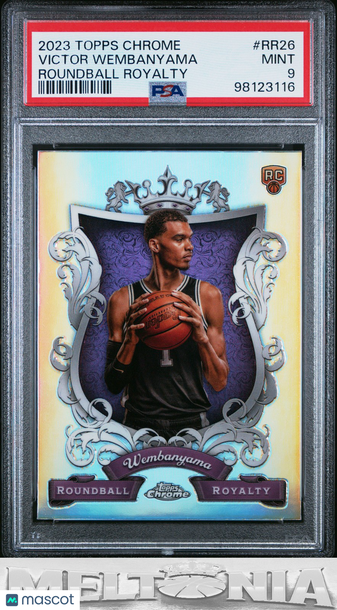 2023-24 Topps Chrome Victor Wembanyama #RR-26 Roundball Royalty RC PSA 9