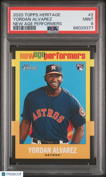 2020 Topps Heritage New Age Performers Yordan Alvarez #2 PSA 9