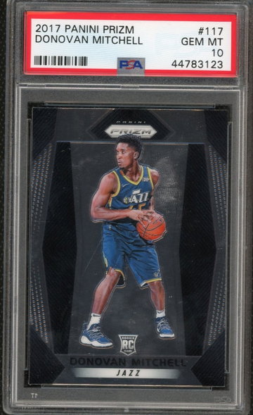 Donovan Mitchell 2017 Prizm Rookie PSA 10