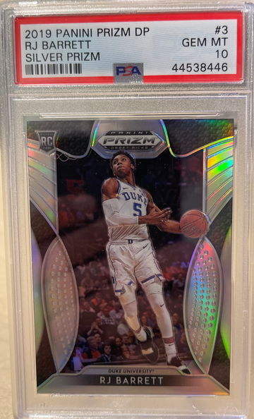 2019 Panini Prizm Draft Picks Silver RJ Barrett PSA 10
