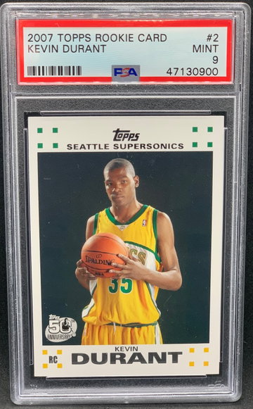 Kevin Durant 2007 Topps Rookie PSA 9