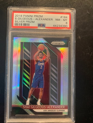 2018 Prizm Silver Shai Gilgeous-Alexander PSA 8 (high end) looks mint 