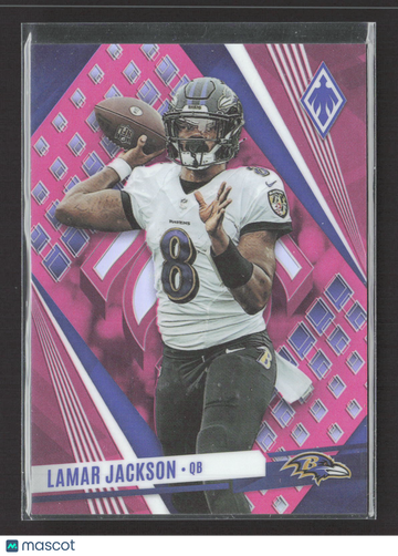 2023 Panini Phoenix Lamar Jackson #12 Pink