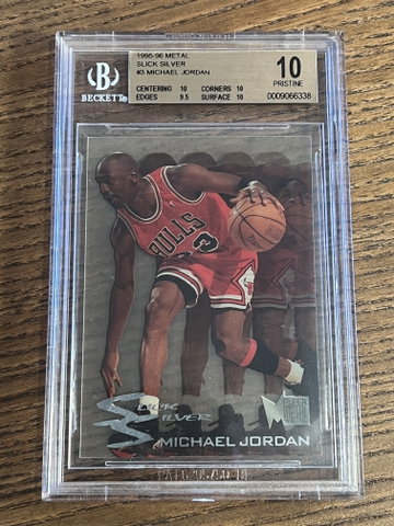 BGS 10 1995-96 Metal Slick Silver Michael Jordan #3 POP 7!