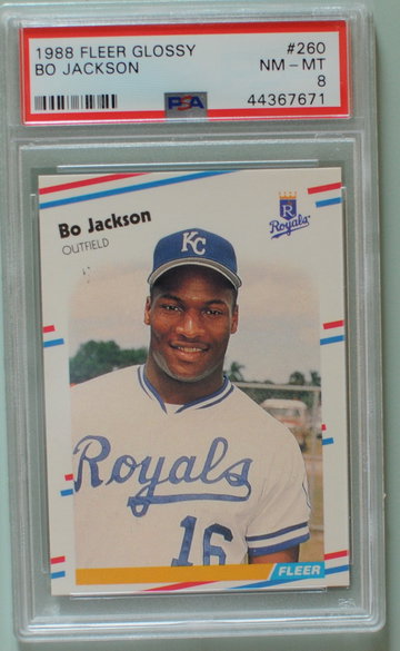 1988 Fleer Glossy Bo Jackson PSA 8