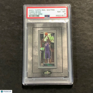 2003 Topps Rookie Matrix Mini Chris Bosh #114 Framed Mini PSA 8