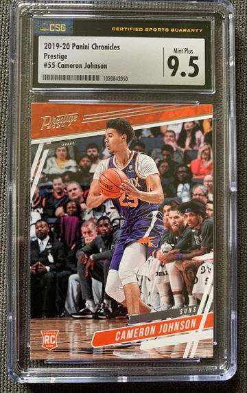 2019 Panini Chronicles Prestige Cam Johnson Rookie Card CSG 9.5 Mint Plus