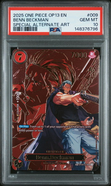 2025 One Piece Carrying On His Will Special Alternate Art Benn Beckman #OP09009 PSA 10