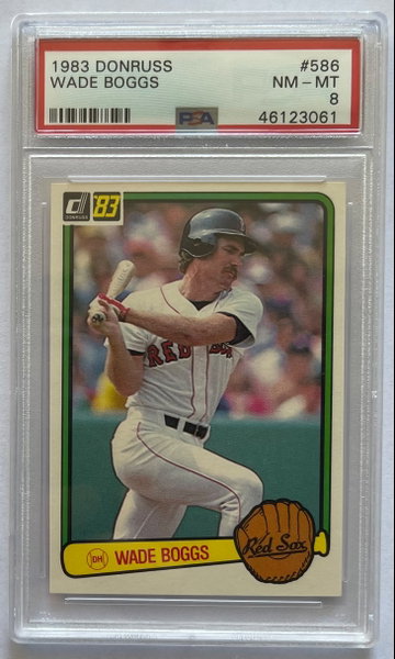 1983 Wade Boggs topps #586 psa 8 nm-mint Boston Red Sox 