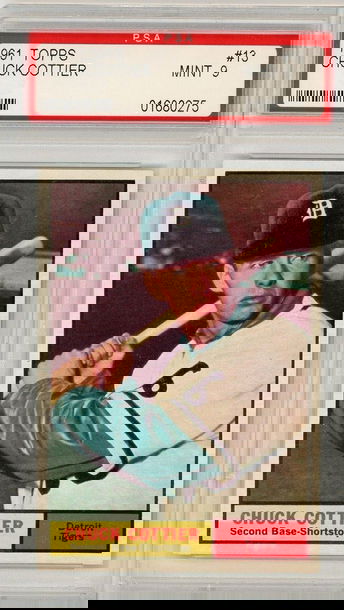 1961 Topps Chuck Cottier #13 PSA 9 P1310