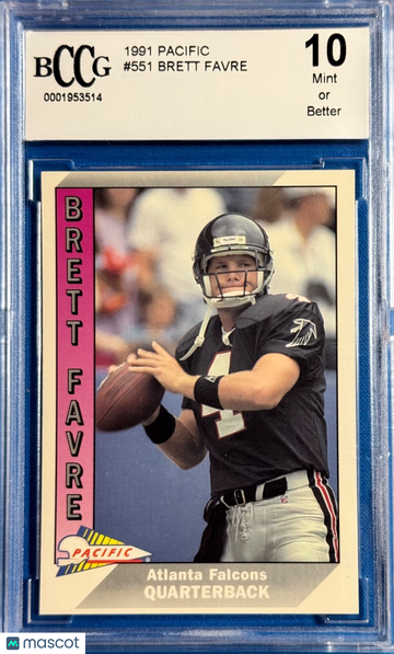 1991 Pacific Brett Favre #551 [Base] Rookie BCCG 10