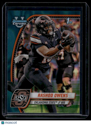 2024 Bowman University Chrome Rashod Owens #151 Teal Lava Refractor