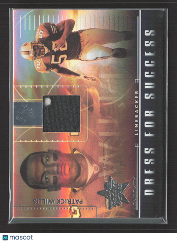 2007 Donruss Playoff Rookies & Stars Longevity Dress for Success Patrick Willis #DS-29 Authentic Shoe Piece