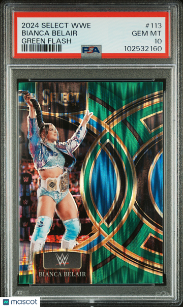 2024 Panini Select WWE Bianca Belair #113 Green Flash PSA 10