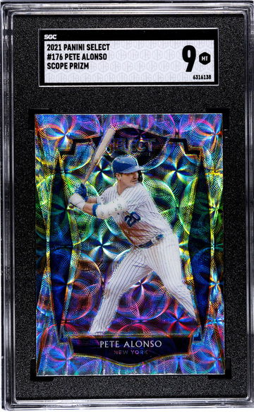 2021 Panini Select #176 Pete Alonso Scope Prizm SGC 9