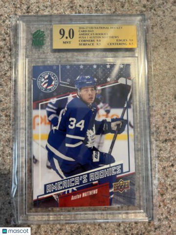 2016 Upper Deck National Hockey Card Day Auston Matthews Rookie MNT 9