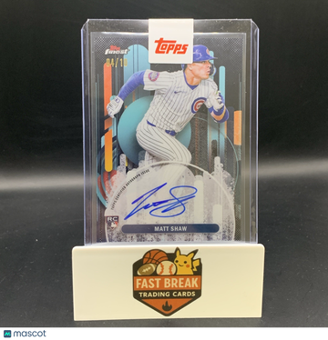 2025 Topps Finest Matt Shaw #FA-MS Black Refractor Rookie