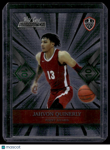 2021-22 Wild Card Alumination Jahvon Quinerly #ABC-32 10 Stripe Green Foil SN