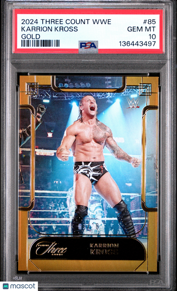 2024 Panini Three Count WWE Karrion Kross #85 Gold /10 PSA 10