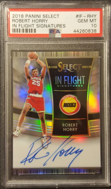 2018 Panini Select Robert Horry Auto */199 Houston Rockets PSA 10